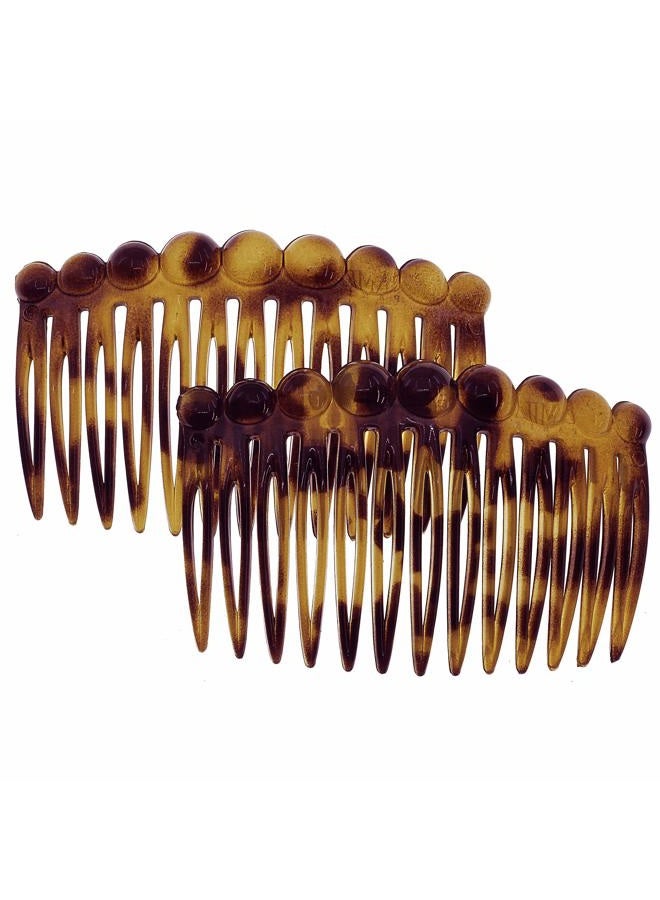 CAMILA Paris CP2871/2 French Hair Side Comb Small Rounded, Tokio French Twist Hair Combs Decorative, Strong Hold Hair Clips for Women Bun Chignon Up-Do Styling Girls Hair Accessories, Made in France - Image 1