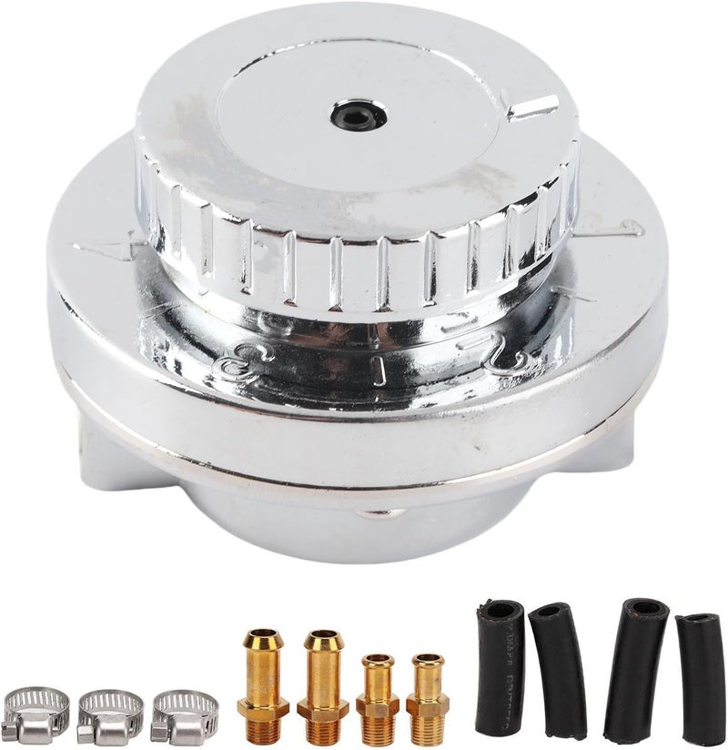 Fuessure Regulator Kit, Fuel Pressure Regulator for Carburetor, 1.5 5 Psi Manual Carburetor Carb Fuel Pump with 8mm/10mm Fuel Line - Image 1
