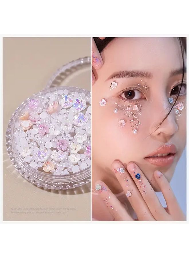 1 Box Butterfly Face Stickers Glossy Temporary Adhesive Decals For Wedding Party - Image 3