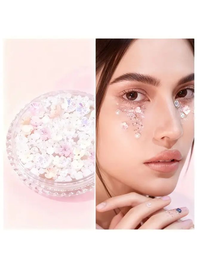 1 Box Butterfly Face Stickers Glossy Temporary Adhesive Decals For Wedding Party - Image 2