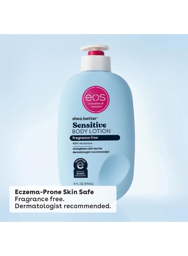 eos Shea Better Body Lotion- Fragrance Free, 24-Hour Hydration Skin Care, 473ml - Image 3