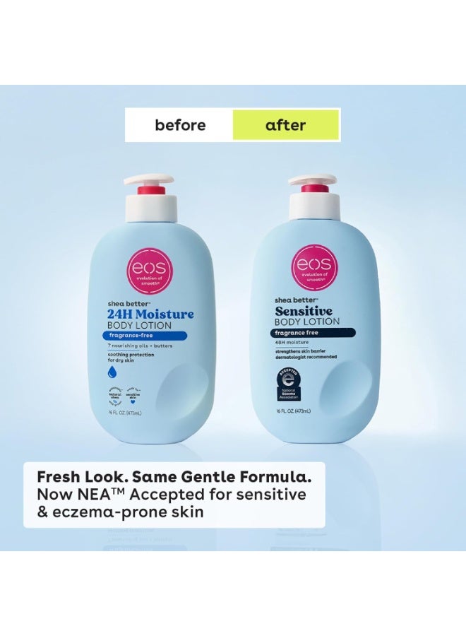 eos Shea Better Body Lotion- Fragrance Free, 24-Hour Hydration Skin Care, 473ml - Image 2