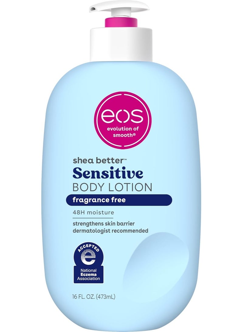 eos Shea Better Body Lotion- Fragrance Free, 24-Hour Hydration Skin Care, 473ml - Image 1