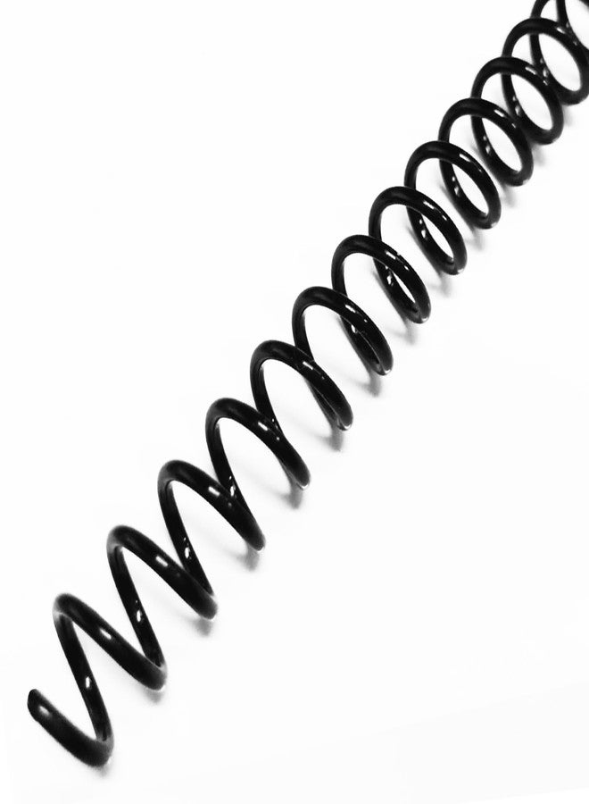 Binditek 100 Pack Plastic Spiral Binding Coils, 9mm (11/32"), 60 Sheet Capacity, 4:1 Pitch, Black, 48Loops, for Letter Size, for Students and Coworkers - Image 1