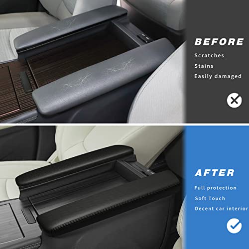INTGET Car Center Console Armrest Cover for 2021-2022 Toyota Sienna Accessories Leather Arm Rest Cover Interior Lid Protector Elbow Cushion Pad - Image 2