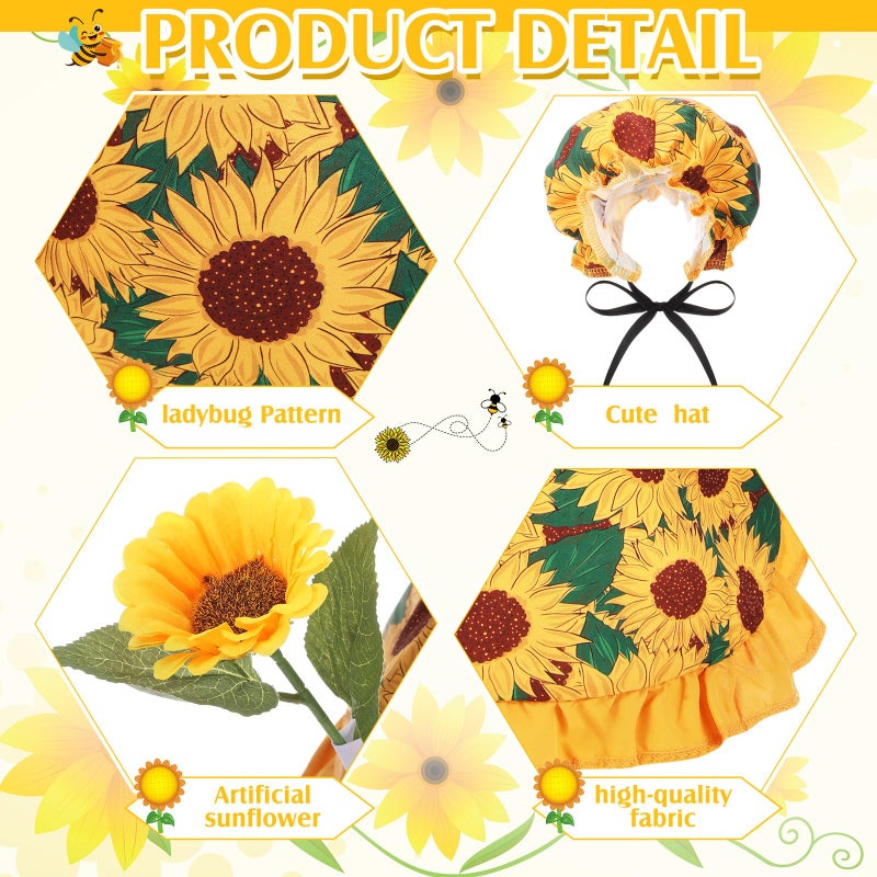 FuWeave Spring Sunflower Goose Outfit Lawn Porch Goose Clothes Costume 23" Geese Outdoor Patio Yard Lawn Art Decoration - Image 3