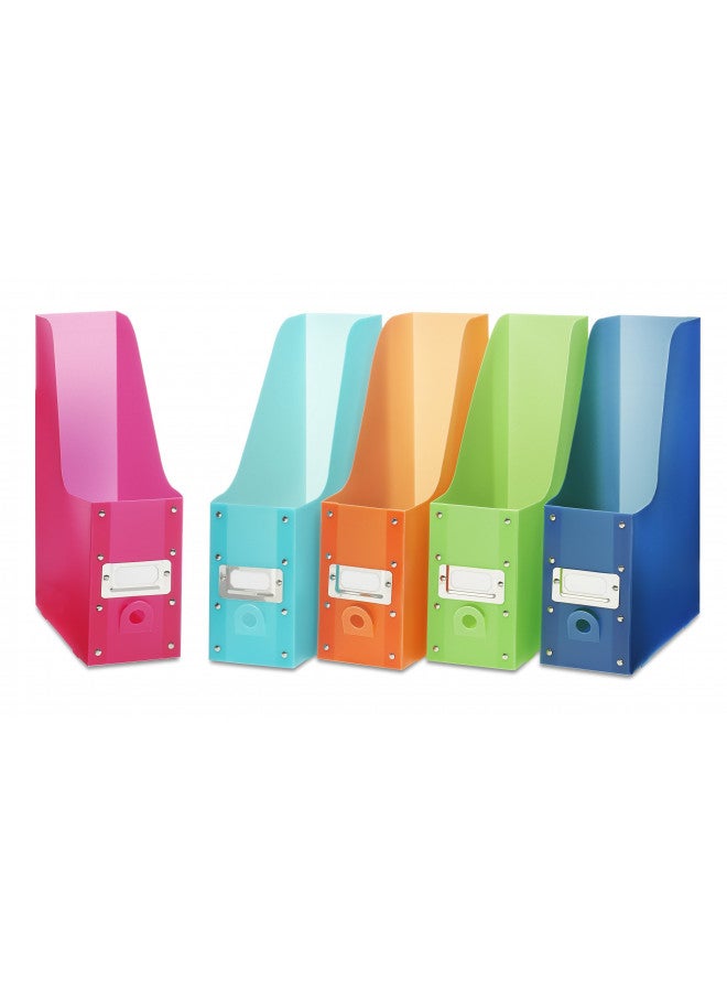 Whitmor Magazine Desk Organizers-Multicolored (Set of 5) Storage, Assorted, 5 Count - Image 1