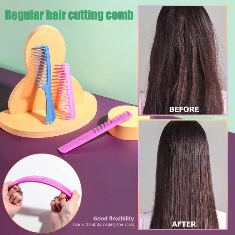 Oneleaf Hair Comb Stylists Professional Styling Comb Set Variety Pack Great for All Hair Types & Styles, Colorful - Image 5