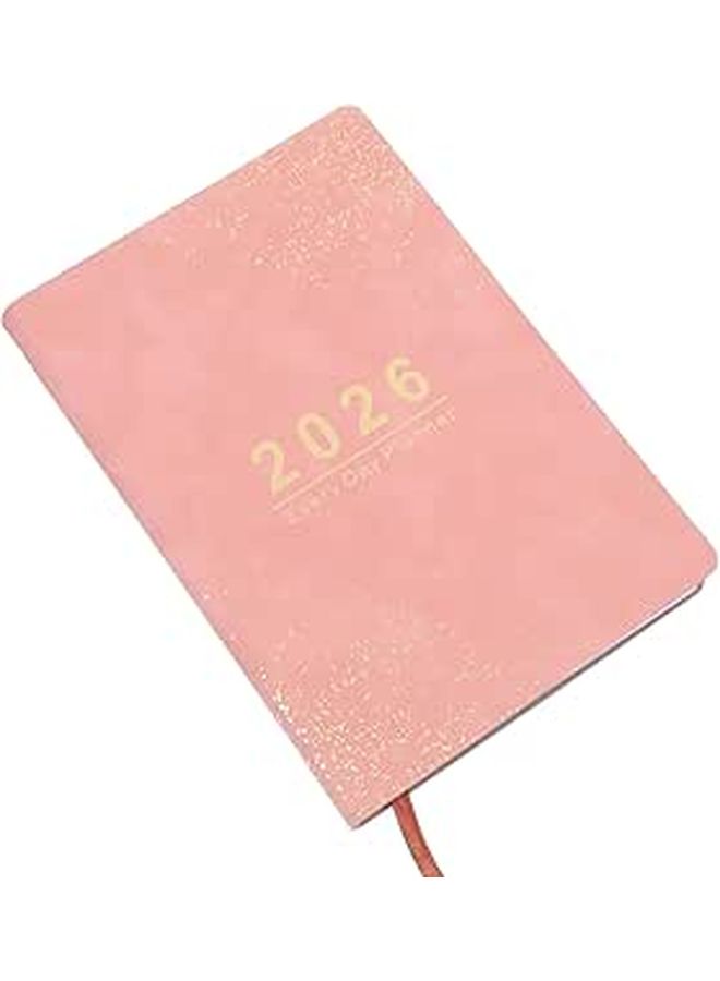 Homoyoyo 2026 Daily Planner A5 Pink Hardcover Academic Organizer Office School Use - Image 1