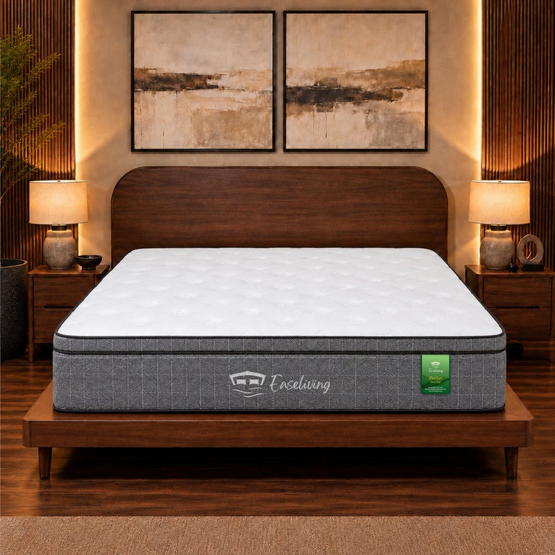 Easeliving Hybrid Single Bed Mattress 100x200 cm – 28 cm Thick Medium Firm Pocket Spring Mattress with Motion Isolation | Orthopedic Mattress with Spine Support for All Sleepers - Image 1