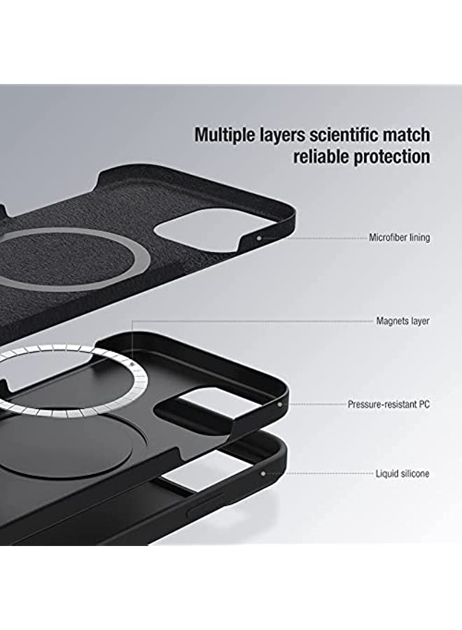 Nillkin Camshield Silky Magnetic Silicone Back Case For Apple Iphone 12 Pro Max, Peach Pink - Image 4