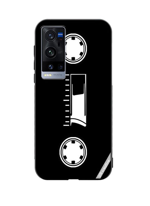 Protective Case Cover For Vivo X60 Pro Plus Cassette Tape Design Multicolour