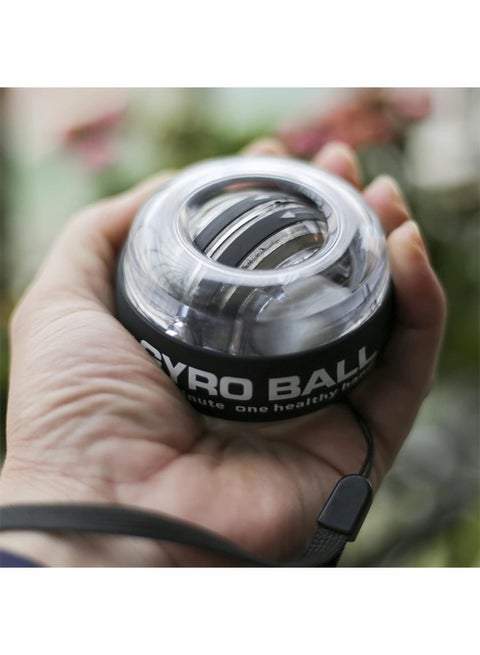 A ball to strengthen the muscles of the hand, wrist and fingers with colored lights, a self-powered arm training device