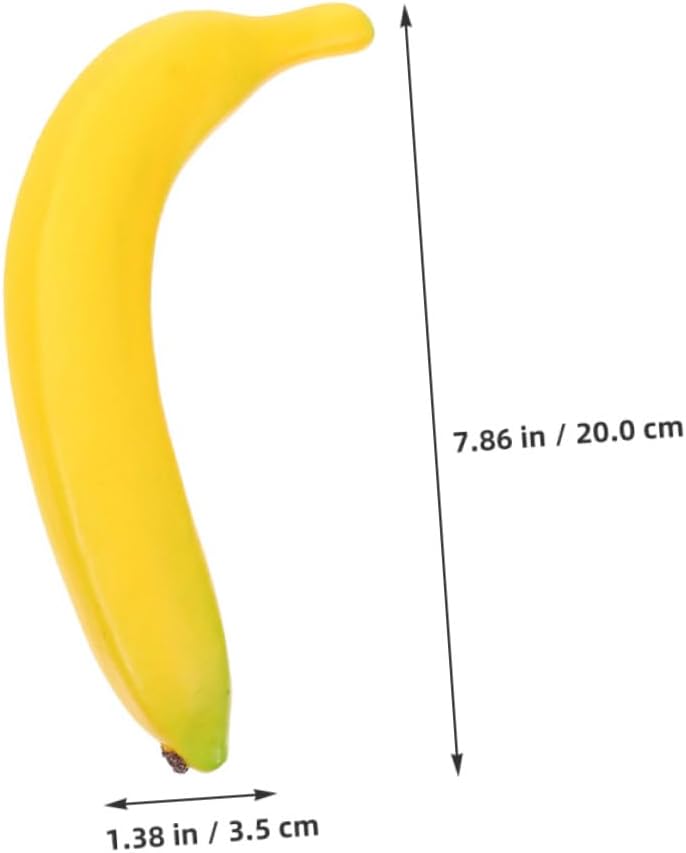 Beavorty Realistic Artificial Banana Decor 6pcs Fake Fruit Model for Kitchen and Home Decoration Photo Props Outdoor Display - Image 2