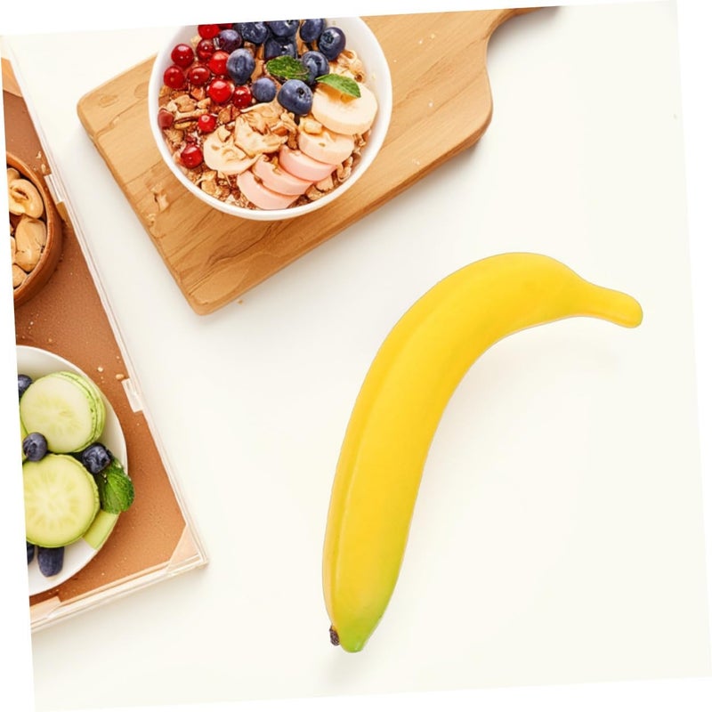 Beavorty Realistic Artificial Banana Decor 6pcs Fake Fruit Model for Kitchen and Home Decoration Photo Props Outdoor Display - Image 4