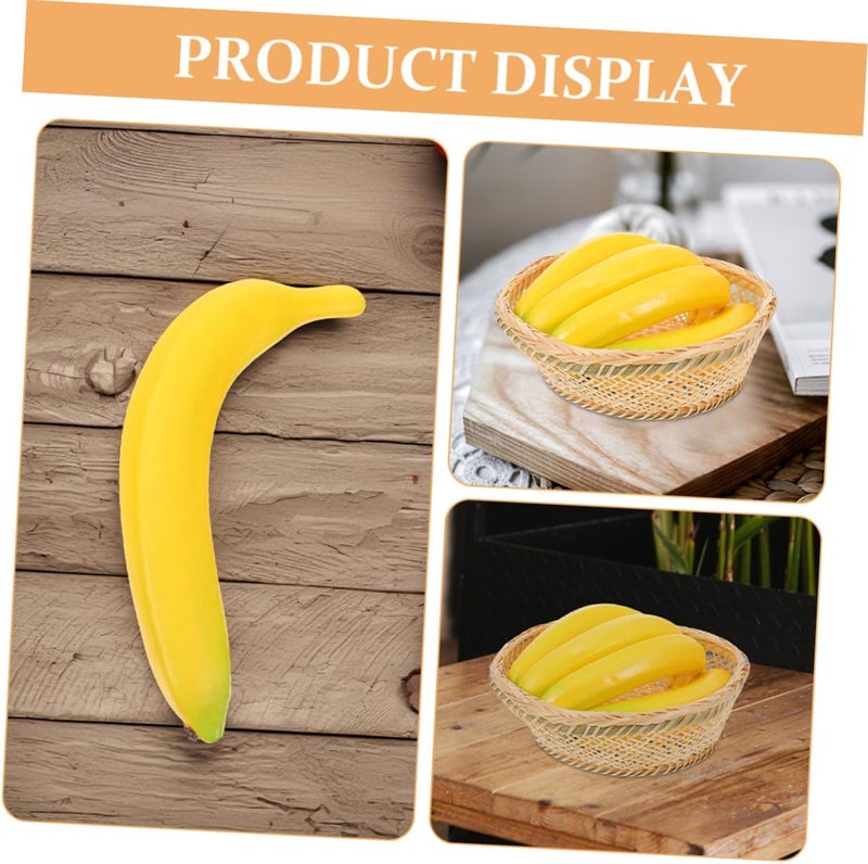 Beavorty Realistic Artificial Banana Decor 6pcs Fake Fruit Model for Kitchen and Home Decoration Photo Props Outdoor Display - Image 3