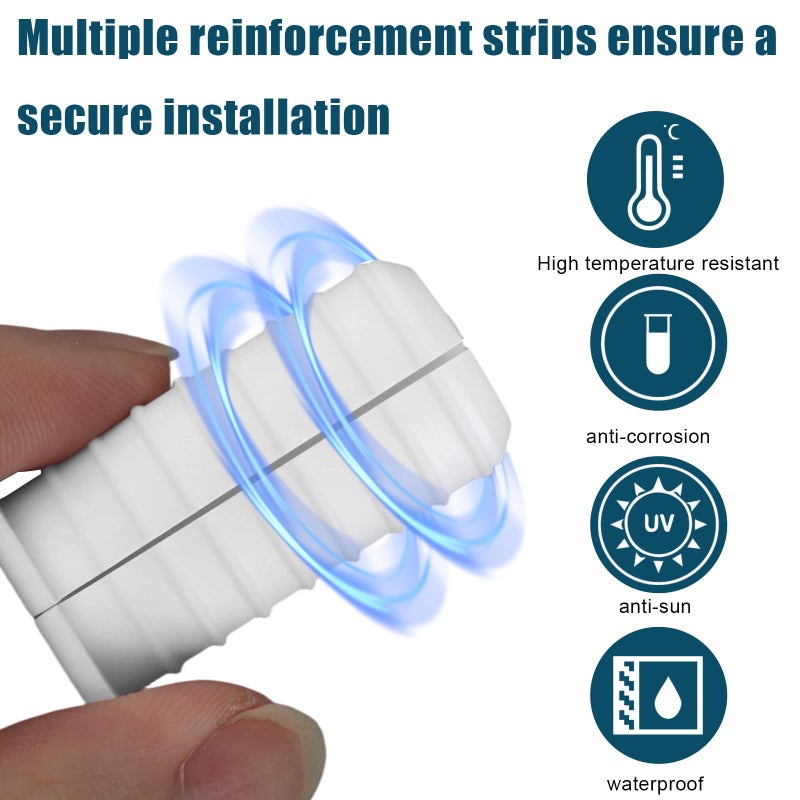 lasuroa 4pcs 3/4 Inch Cable Grommets for Starlink, Anti-Slip Cable Routing Kit Split Wall Hole Pass Through Bushing Grommet for Ethernet/TV Wires Waterproof Cord Protection Accessories Part(19mm Dia, White) - Image 4