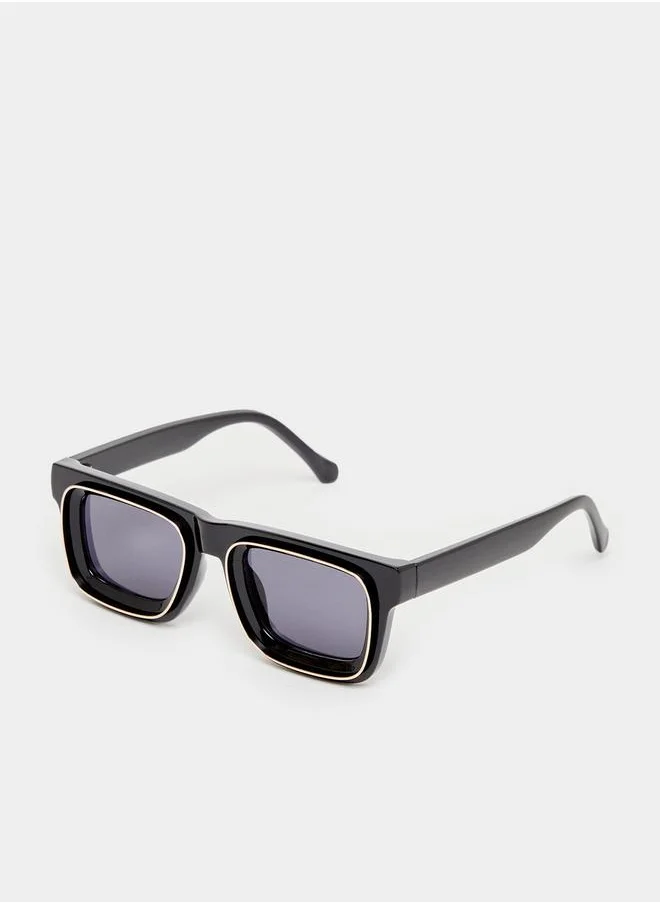 Styli Full Rim Square Frame Sunglasses