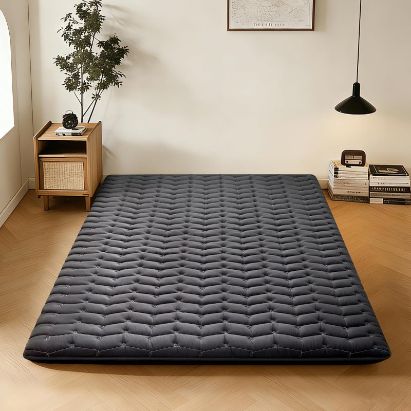 Vibe bear Premium Foam 3.2" Thick Japanese Futon Floor Mattress - Full Size 54"x80" 100% High-Density Foam,Comfortable Sleeping Pad,Tatami Mat for Dorm,Bedroom or Guest Roomï¼ŒBoys Girls Dormitory Pads(Black) - Image 1