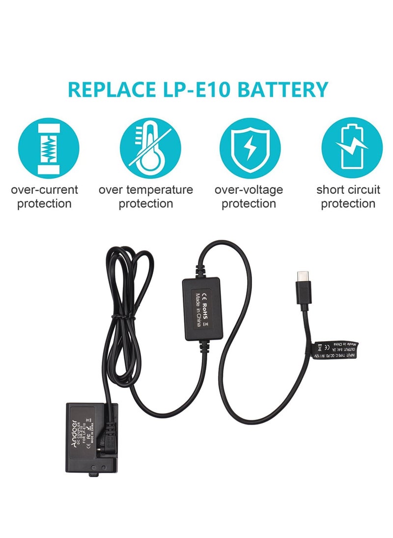 ANDOER - Andoer PD USB Type-C Dummy Battery DC Coupler - Image 1