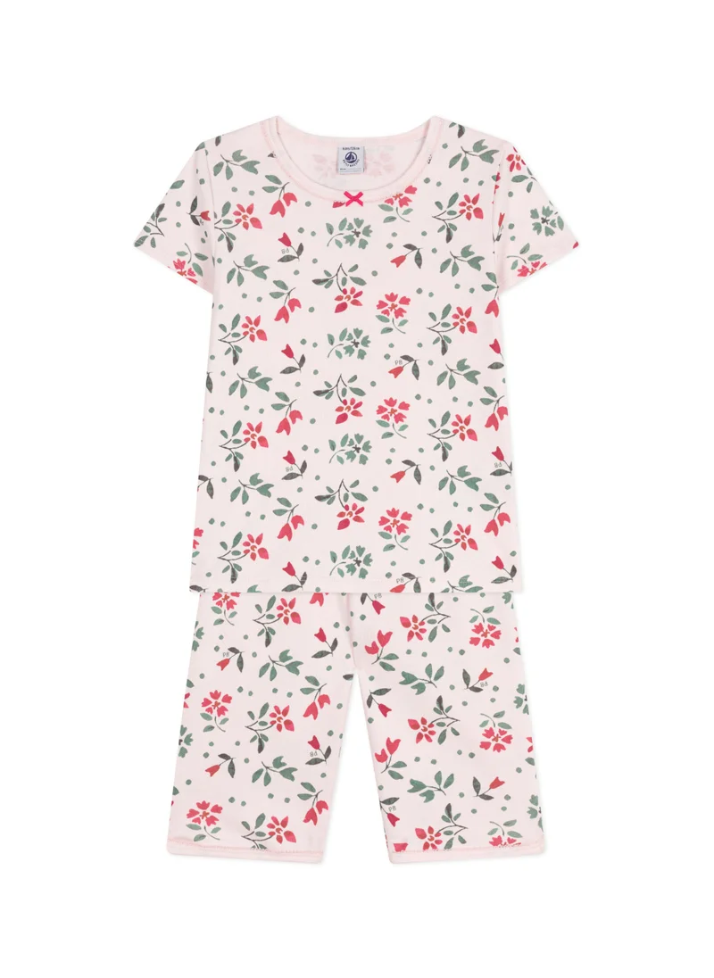 بيتي باتو Child's floral printed cotton capri pajamas