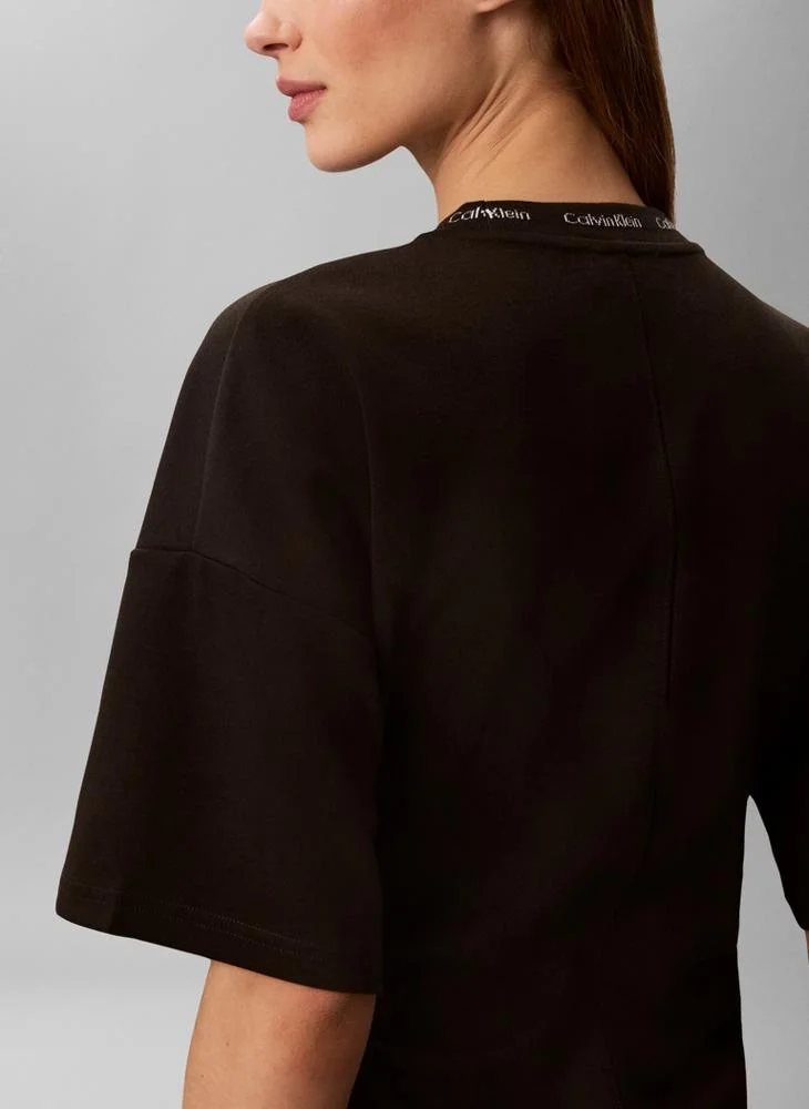 Calvin Klein Jeans  Milano Jersey Draped T-shirt Dress for Women | Best Price UAE