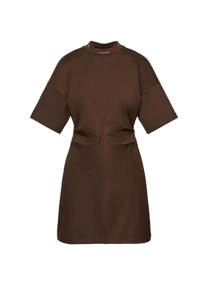 Calvin Klein Jeans  Milano Jersey Draped T-shirt Dress for Women | Best Price UAE