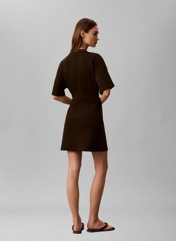 كالفن كلاين جينز Milano Jersey Draped T-shirt Dress
