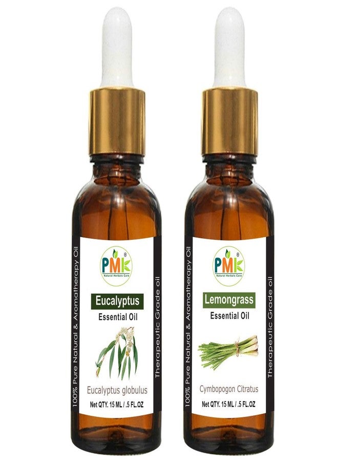 بي أم كي زيت الأوكالبتوس الطبيعي النقي وزيت عشبة الليمون من PMK لنمو الشعر والعناية بالبشرة (كل عبوة 15 مل) - Image 2