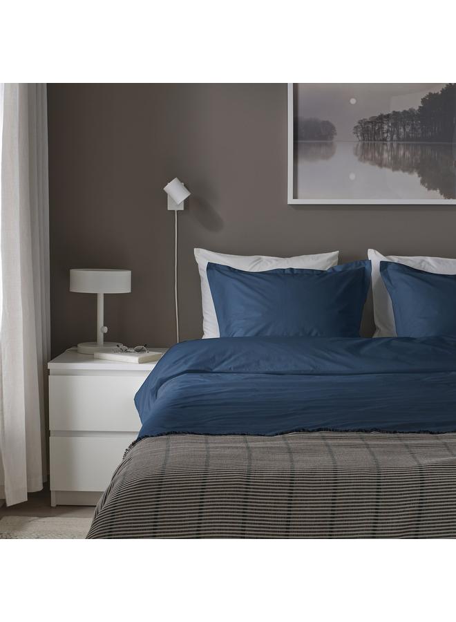 erorex Duvet cover and 2 pillowcases, dark blue, 240x220/50x80 cm - Image 3