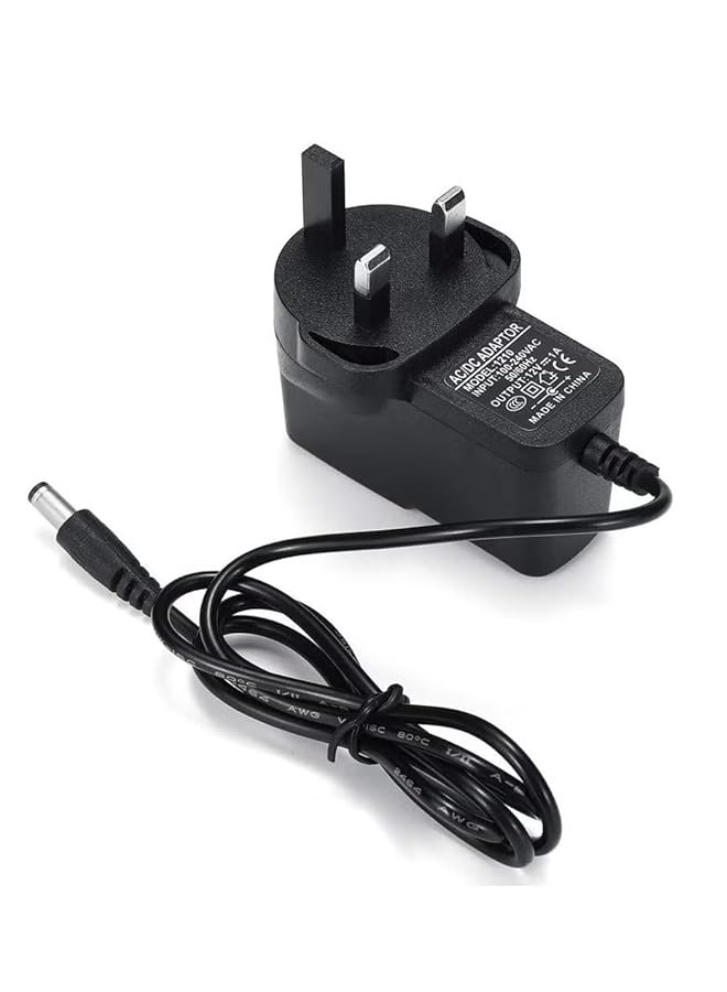 صندوق العاب شاحن محول تيار متردد للأطفال سيارة كهربائية للركوب على دراجة سيارة تعمل بالبطارية 12 فولت 1 أمبير 30 × 20 × 10 سم أسود - Image 1