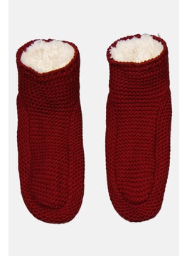 oysho Kids Girl 1 Pair Textured Socks, Maroon  - Image 2