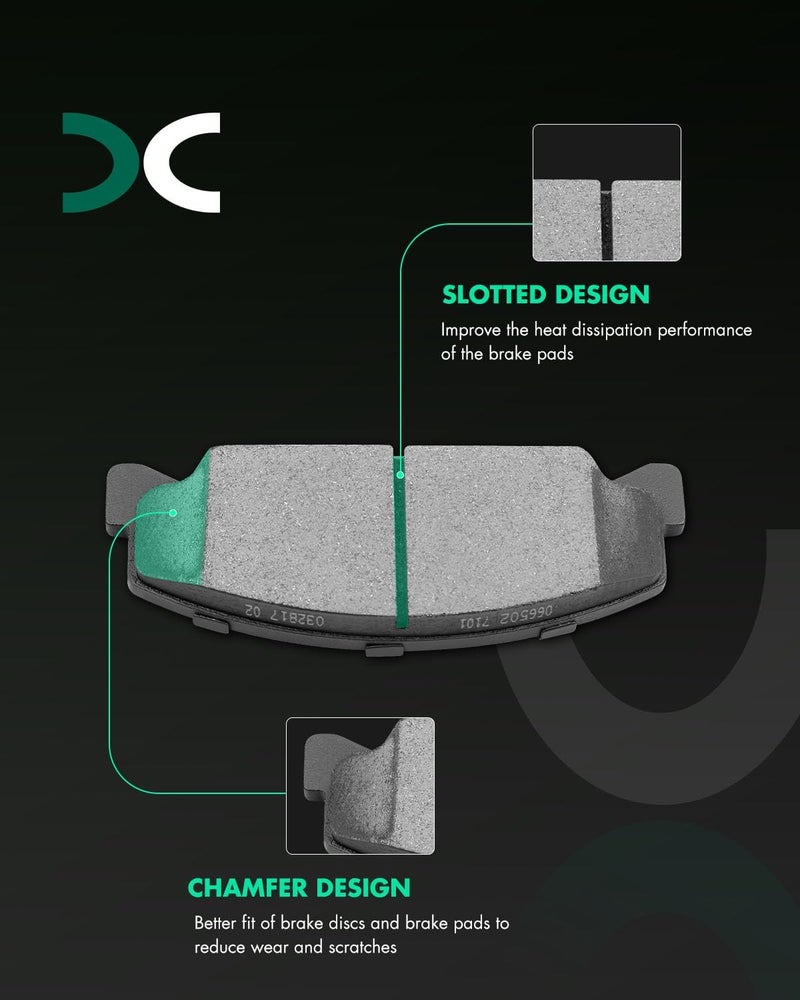 SCITOO D273-7178 Front Brake Pads for Honda Accord, Civic, Civic del Sol, CRX - Image 2