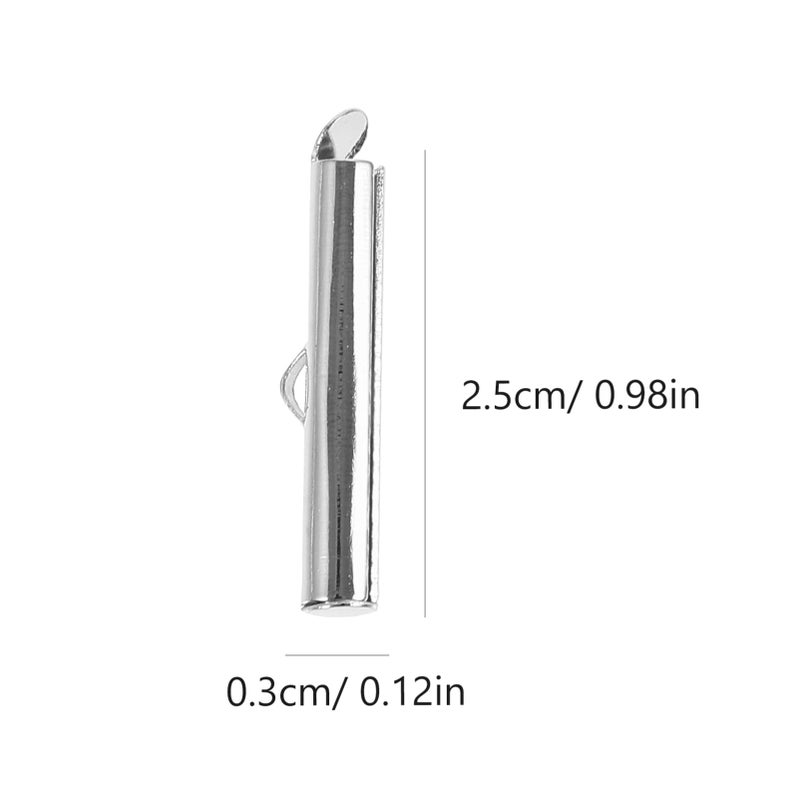 Sturdy Metal Slide On End Clasps Set 10 Piece Mixed Sizes for DIY Necklace Bracelet Making - Image 3