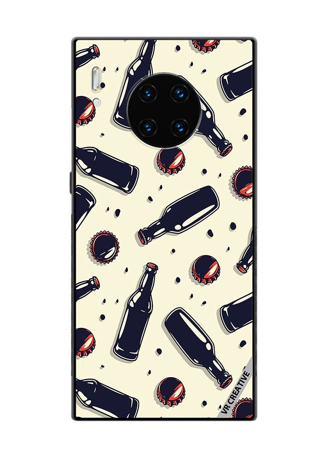 Protective Case Cover For Huawei Mate 30 Pro Wine Bottles Design  Multicolour