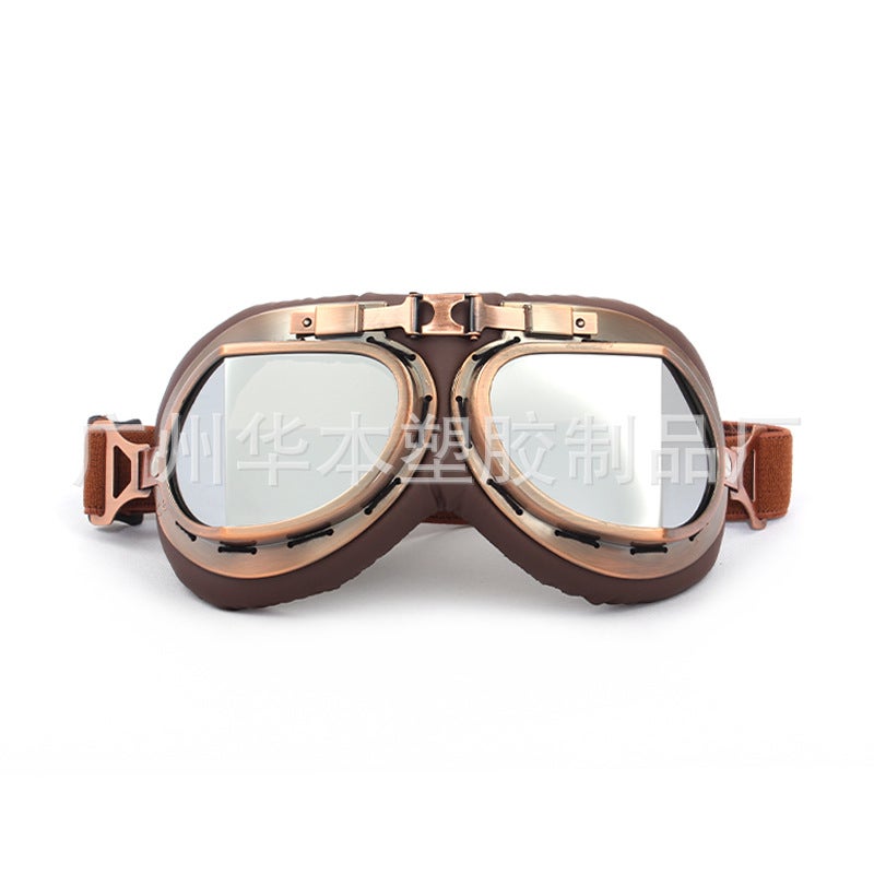 Retro Copper Motorcycle Goggles - Image 2