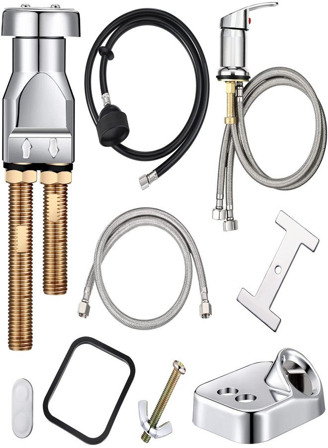 Hortsun Shampoo Bowl Vacuum Breaker Kit Shampoo Bowl Faucet Salon Sink Parts Shampoo Sink Parts for Replacement (8 Pcs) - Image 1