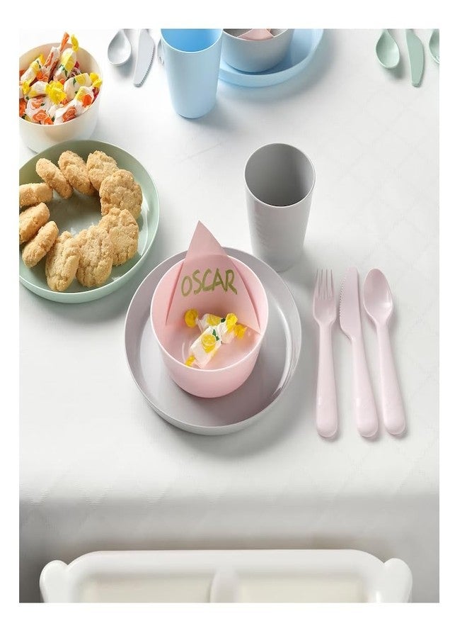 NT-STAR Multicolour Spoons,Fork and Knifes for Kids, Set of 18 (Light Colour) - Image 2