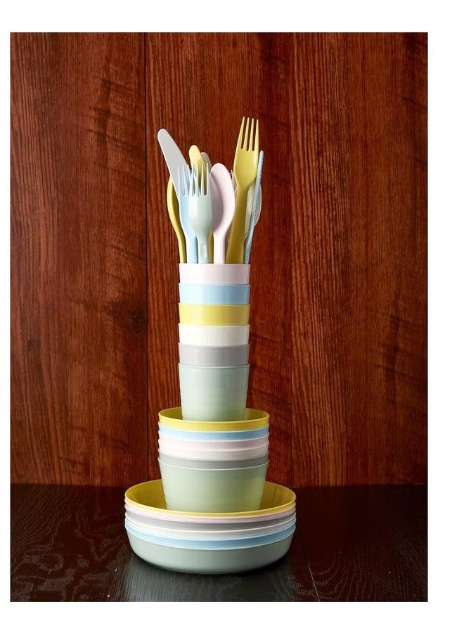 NT-STAR Multicolour Spoons,Fork and Knifes for Kids, Set of 18 (Light Colour) - Image 5