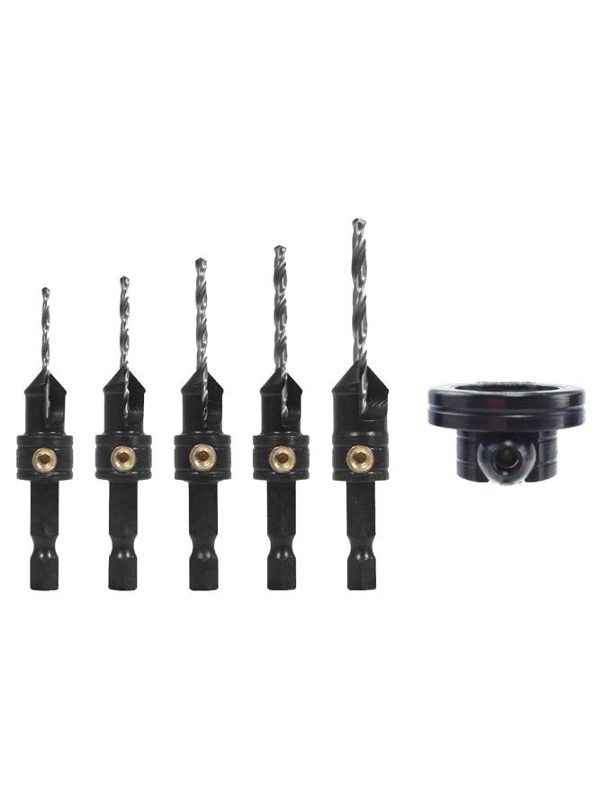 Make it Snappy Quick-Change 5-Pc. Countersink Drill Bit Set with Rotating Depth Stop - Image 1