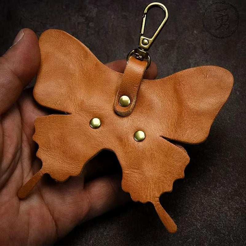 Yzikema Leather erfly Keychain, Boho erfly Women's Decorative Key Fob, Gifts For Nature Lovers And Insect Lovers - Image 3