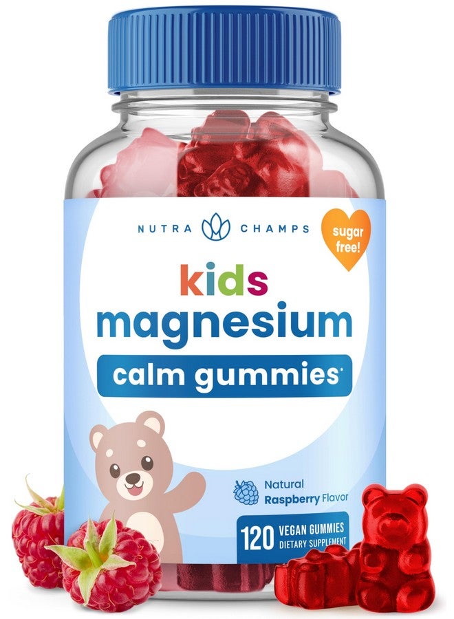 NutraChamps NutraChamps 120 Kids Magnesium Gummies - Sugar Free Calm Magnesium Gummies for Kids - 4 Month Supply - Supports Bone Health, Sleep - Magnesium Citrate for Kids Supplement - Image 1