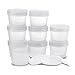 LONGWAY 34oz100ml Empty Leakproof Cosmetic Pot JarsWideMouth Plastic Mask Container with Dome Lids for Beauty Products DIY Slime Making or Travel Storage MakeUpClear - Image 2