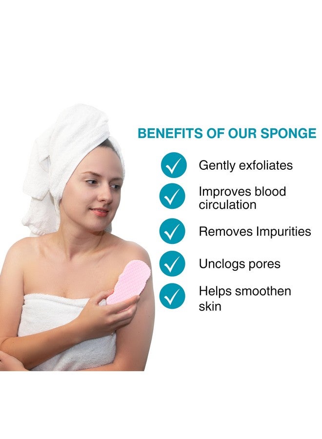 Besobella Exfoliating Sponge 4 Pcs, Super Soft exfoliating Bath Shower Sponge, Removes Dead Skin and Impurities from Body, Great for Adults and Children - Image 2