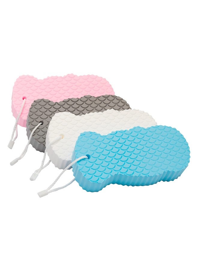 Besobella Exfoliating Sponge 4 Pcs, Super Soft exfoliating Bath Shower Sponge, Removes Dead Skin and Impurities from Body, Great for Adults and Children - Image 1