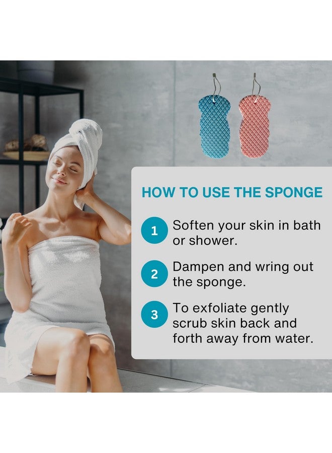 Besobella Exfoliating Sponge 4 Pcs, Super Soft exfoliating Bath Shower Sponge, Removes Dead Skin and Impurities from Body, Great for Adults and Children - Image 4