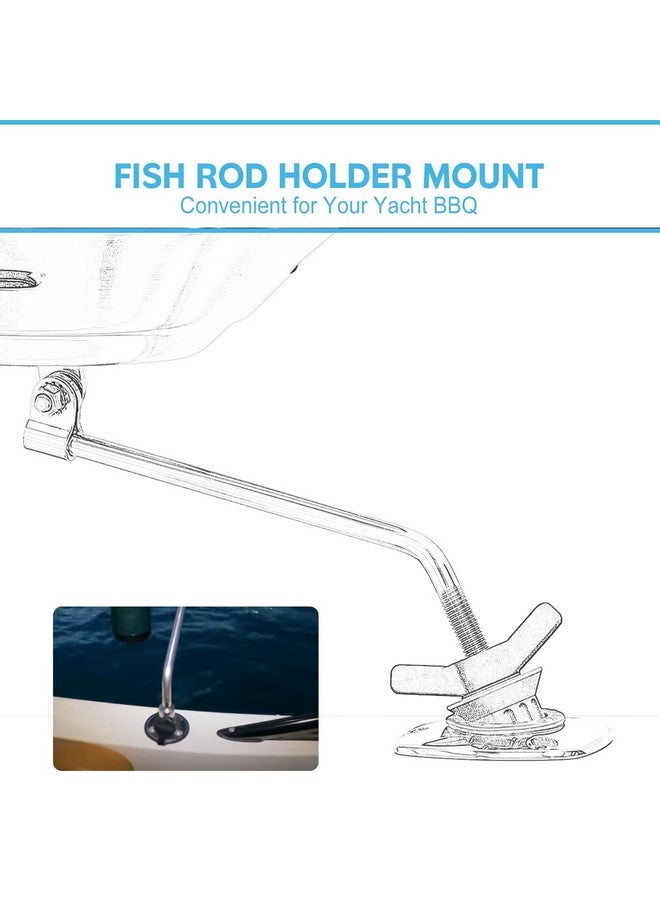 TOPOWN Aluminum Marine Kettle Pow'R Grip Fish Rod Holder Mount-Fits Standard Cylindrical Rod Holders With An Internal Rubber Sleeve Boat Grills With Rod Holder Mount Marine Rod Holders - Image 2