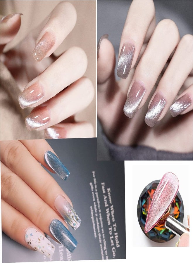 MAJOR DIJIT Cat Eye Gel Nail Polish Soak Off 9D Wide Magnetic Gel Polish Bright Silver Enamel Lacquer Glitter Nail Art Varnish - Image 2