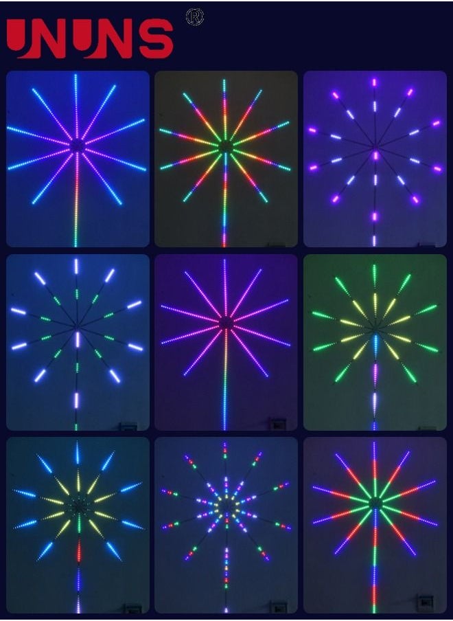 UNUNS - LED Strip Lights,Smart RGB Firework Lights,App and Remote Control RGB color,Multi Modes Music Sync LED Lights For Room Party Bar Holiday Indoor Wall Decor - Image 1