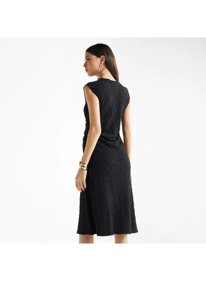 Splash FAV Textured Sleeveless Dress
